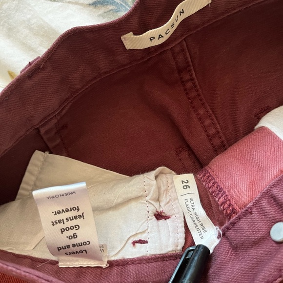 PacSun maroon two-tone carpenter pant - Picture 3 of 5